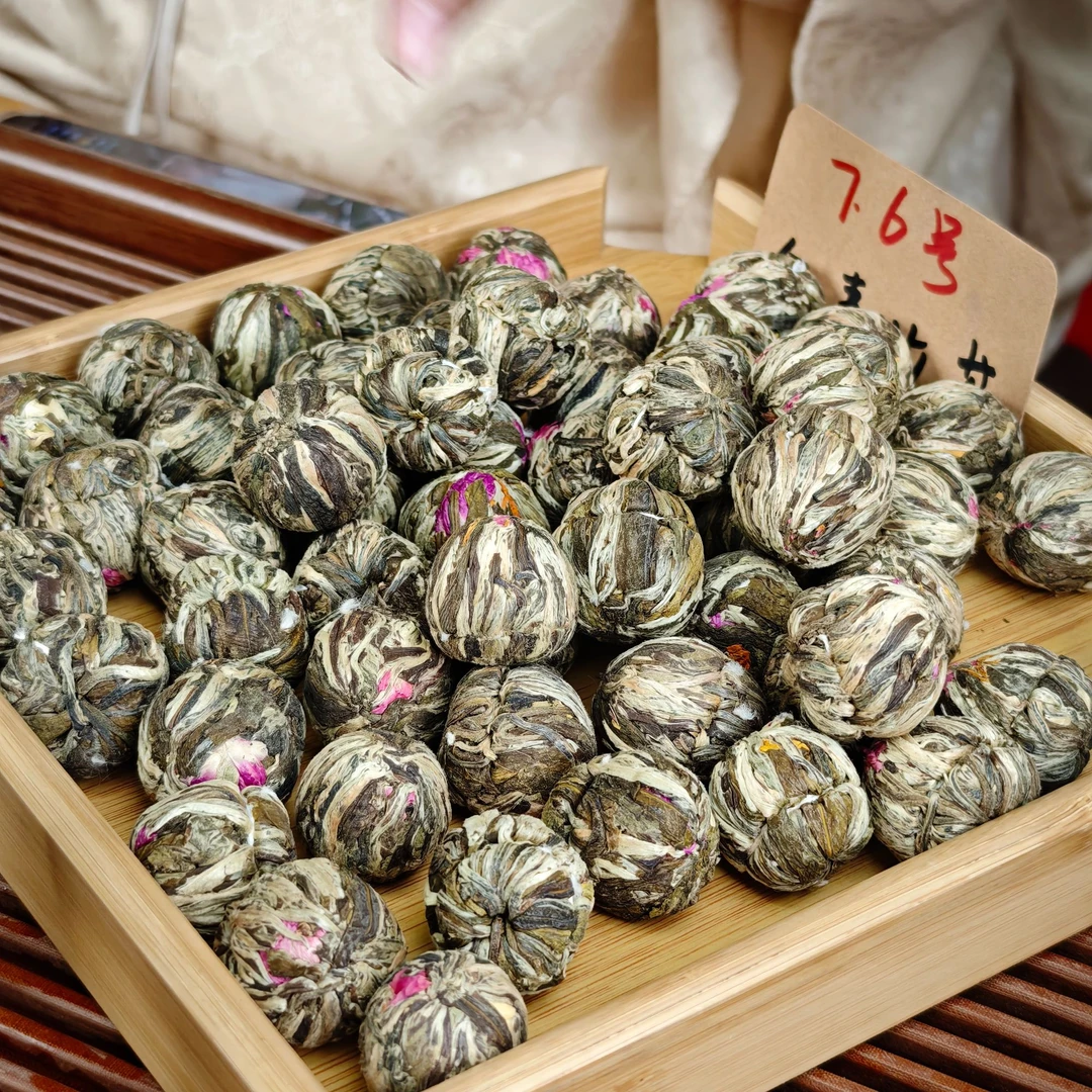 双龙戏珠手作花茶 冬青收茶