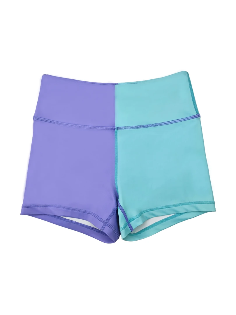 简美健 Cross Fit三分高腰健身运动花短裤