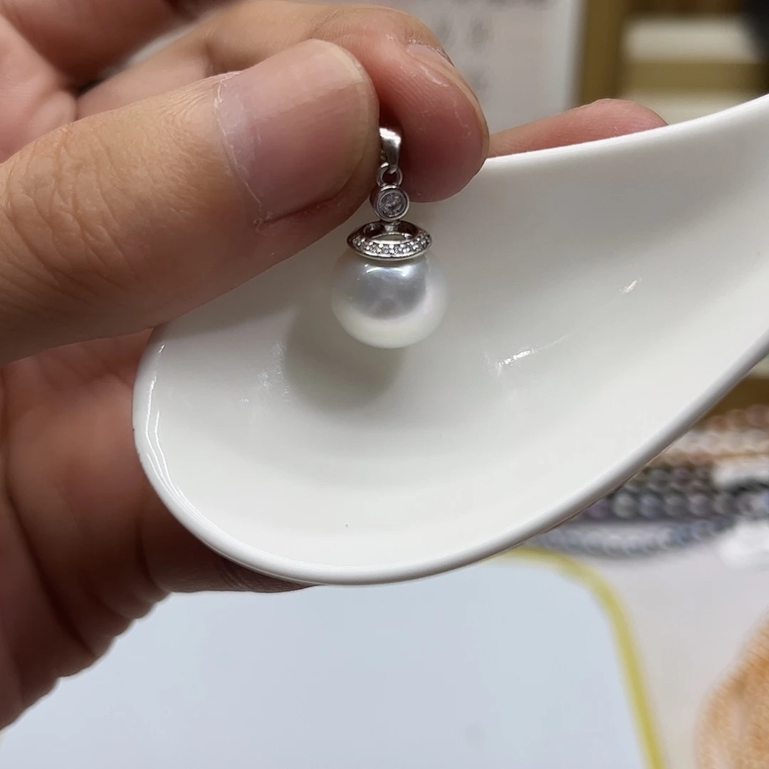 海水珍珠颈饰银S925镶嵌