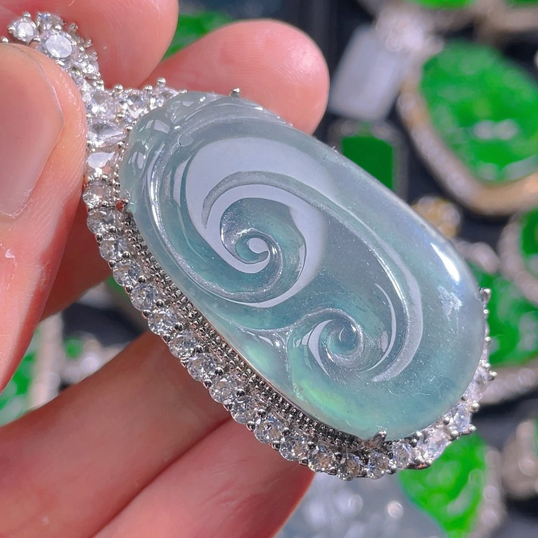 翡翠未镶嵌吊坠(不含链)