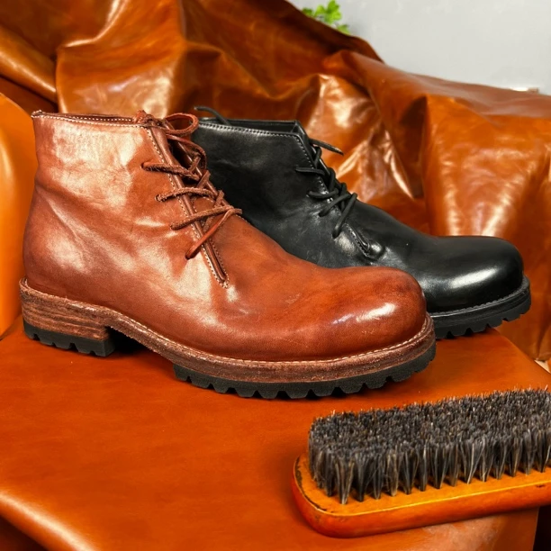 2024新款马皮鞋新疆包邮高端马皮靴时尚m198-1