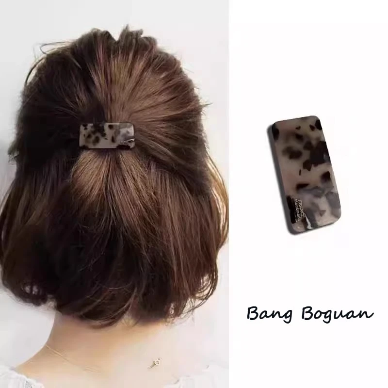 高级感短发半扎发发夹高端低马尾弹簧夹短烫发发卡头绳后脑勺头饰