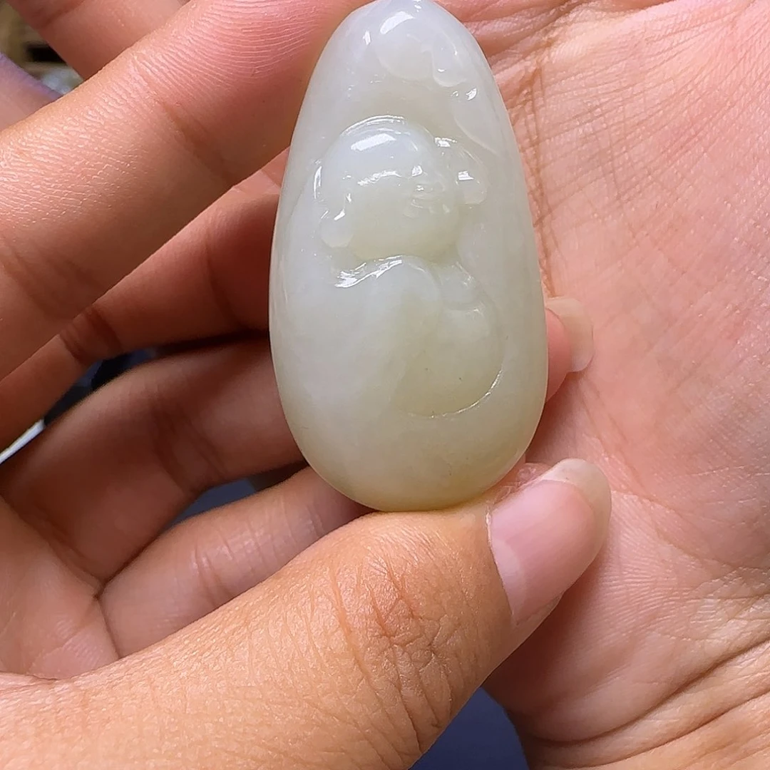 手链未镶嵌和田玉金山福利佛公挂件