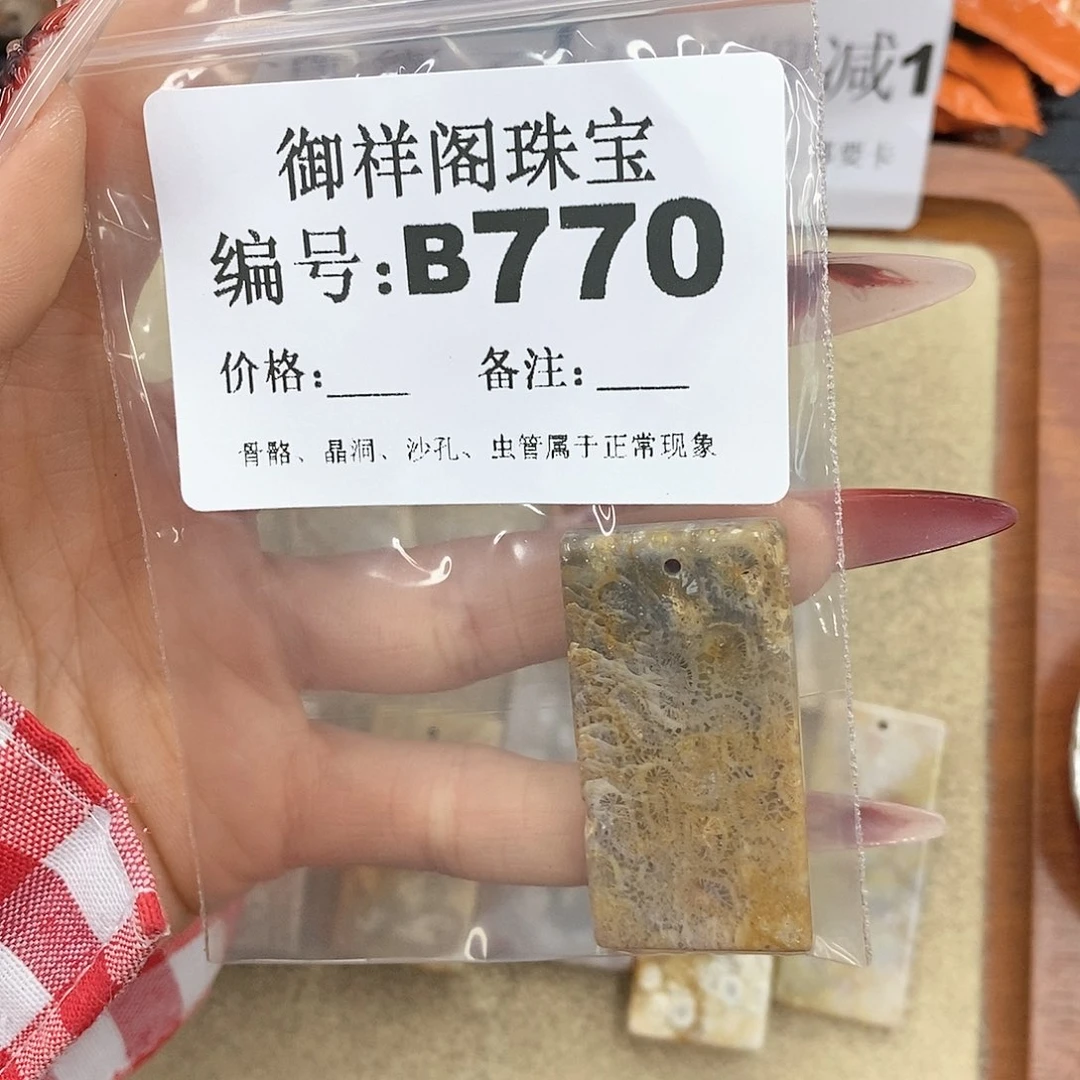 硅化珊瑚（珊瑚玉）颈饰未镶嵌萤****`