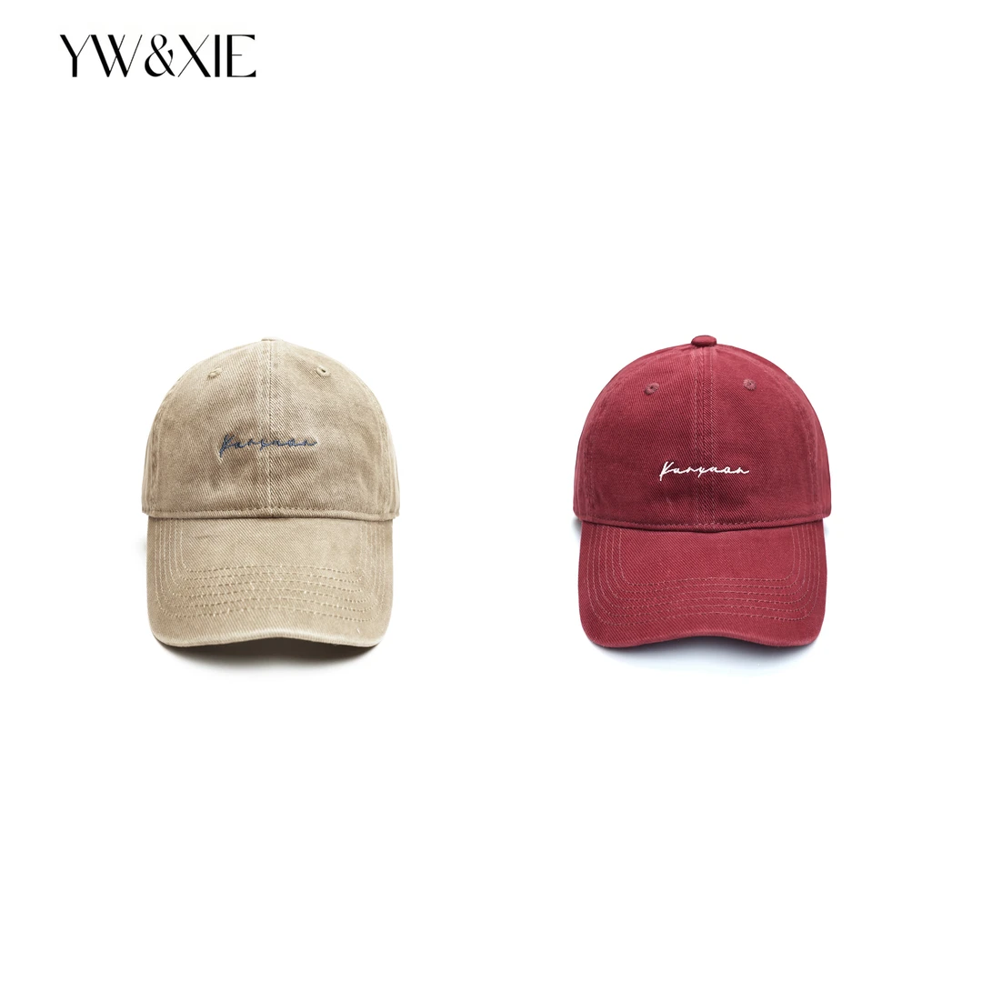 YW&XIE<7563> 100%棉 休闲棒球帽鸭舌帽字母刺绣帽子