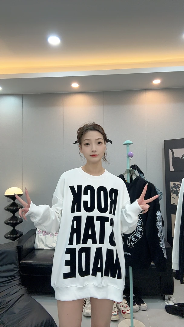 【401-426】秋冬新款圆领卫衣加厚男女同款