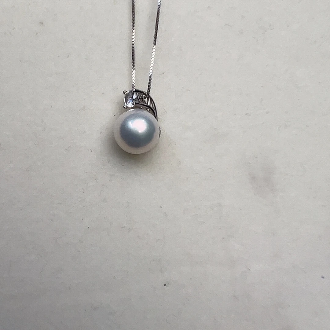 银S925镶嵌颈饰淡水珍珠