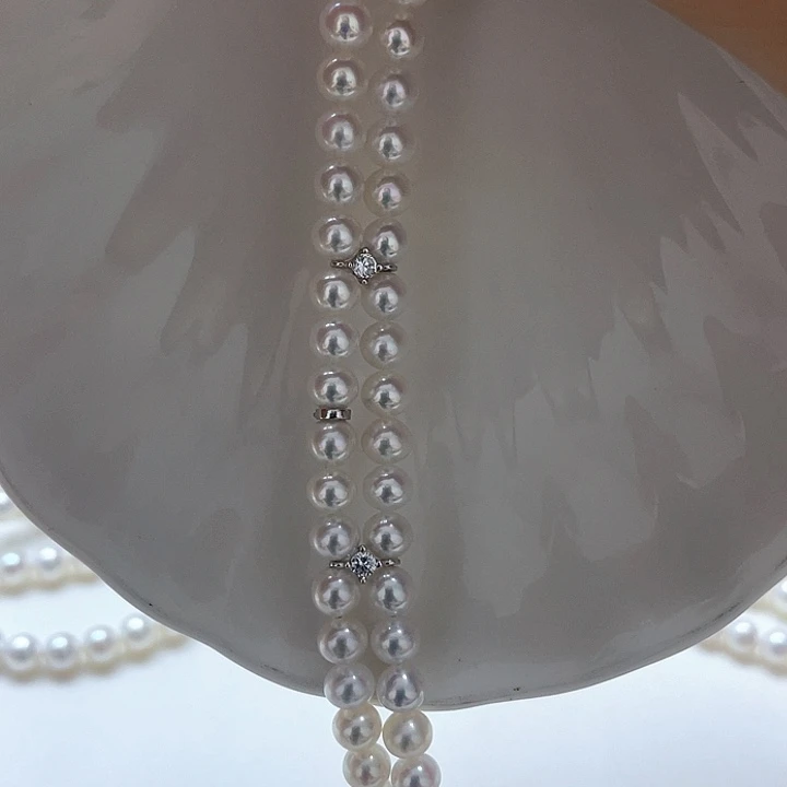 一***s淡水珍珠手绳银S925镶嵌