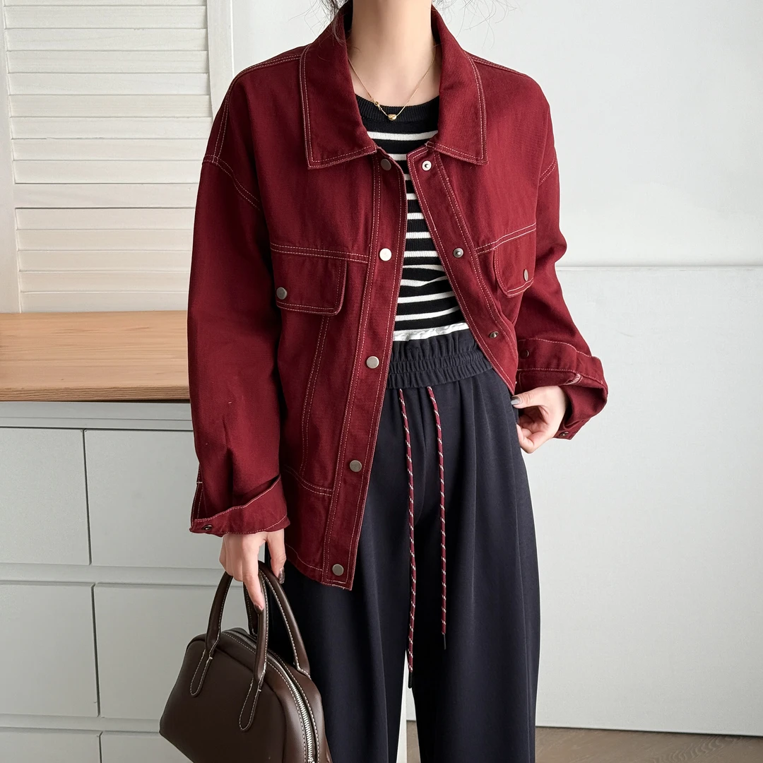 大码女装2025年新款春秋季外套胖mm宽松显瘦百搭夹克上衣