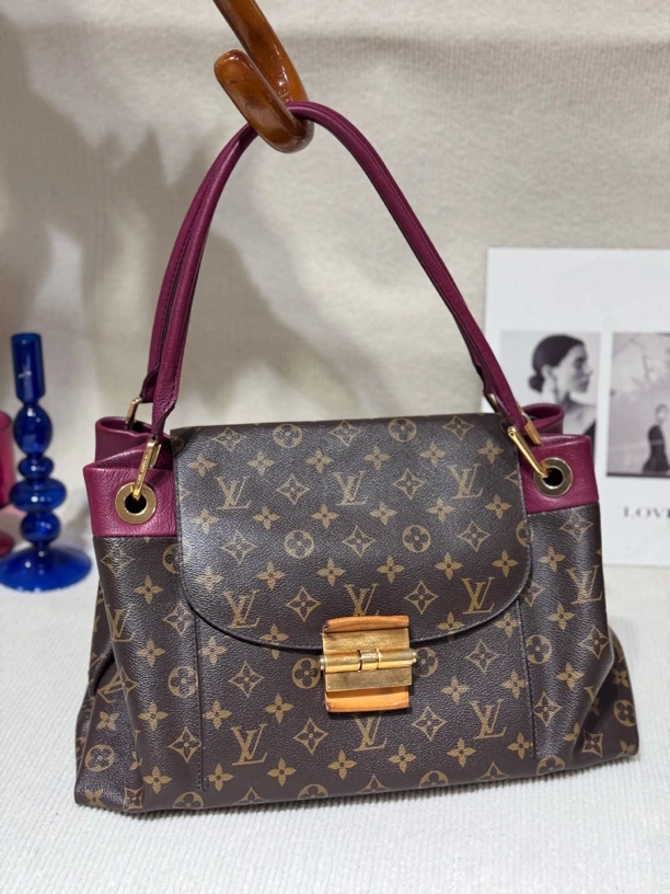 95新 LouisVuitton/路易威登 老花拼色手提包 经典百搭