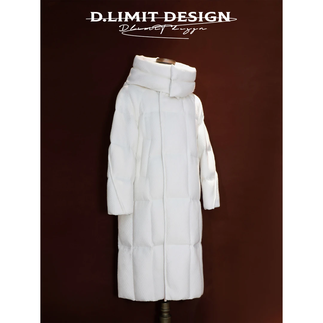 【D.Limit design】羊毛软糯云朵感长款连帽鹅绒服DLCYH072