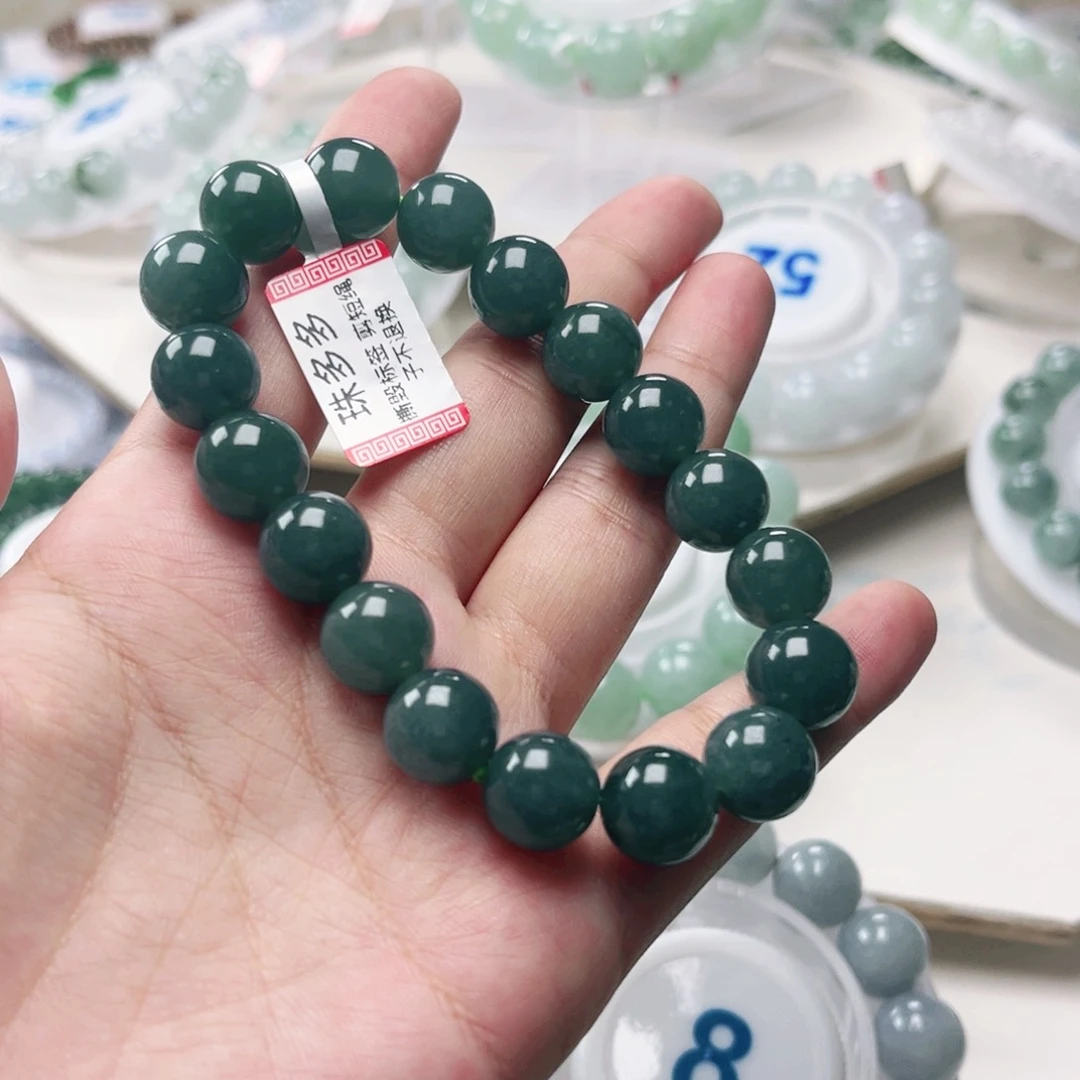 未镶嵌手链翡翠珠串