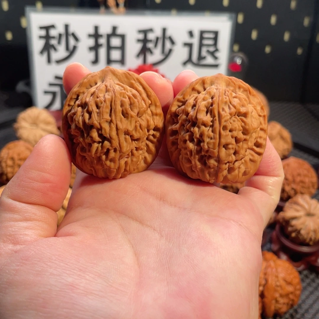 吊坠文玩核桃全品莲花虎头40尺