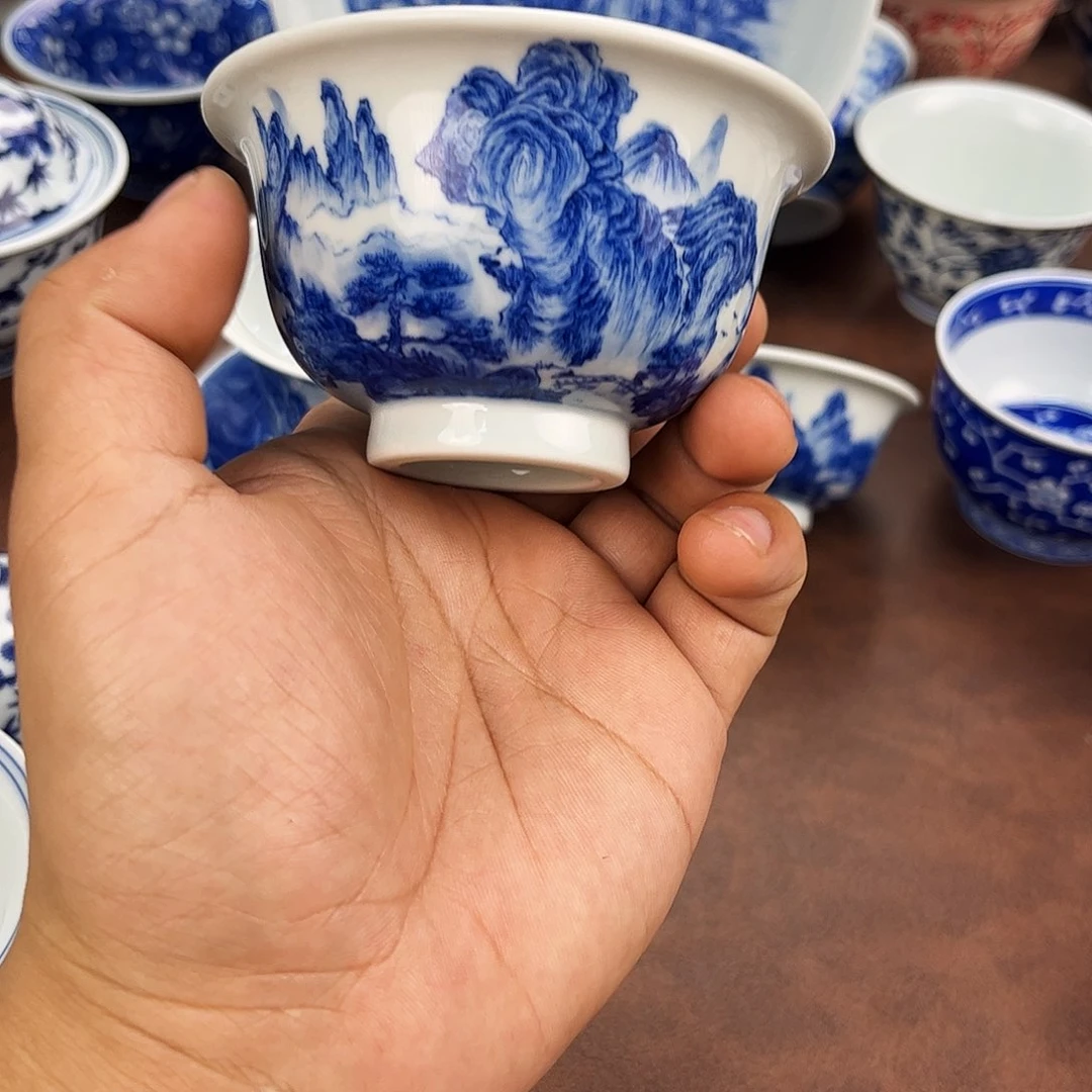 摆件山水大压手手绘