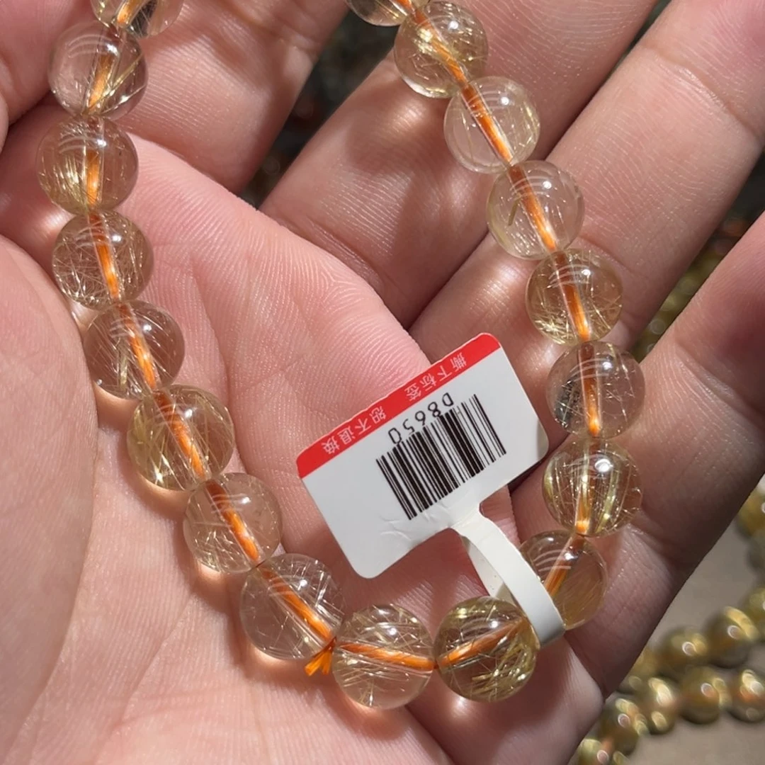 水晶手串未镶嵌金发晶