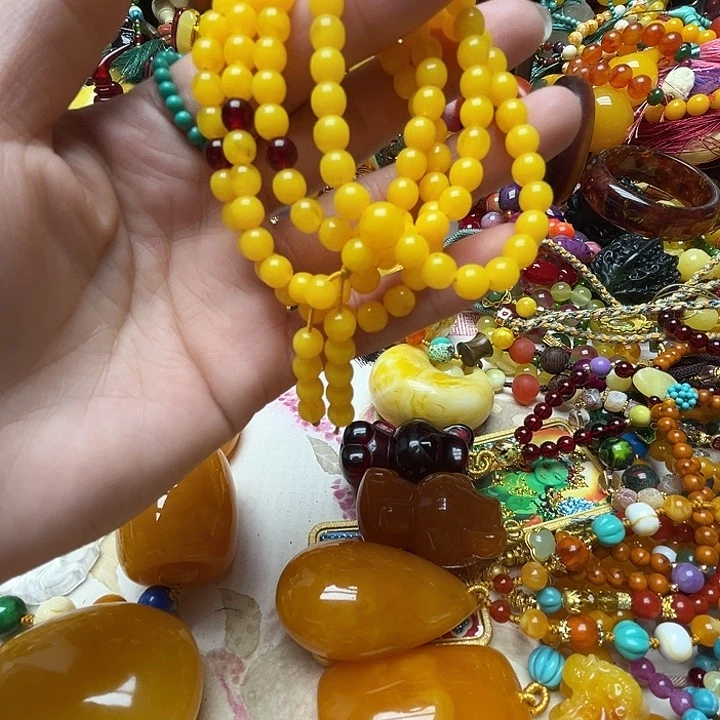 树脂制品2002黄色佛珠