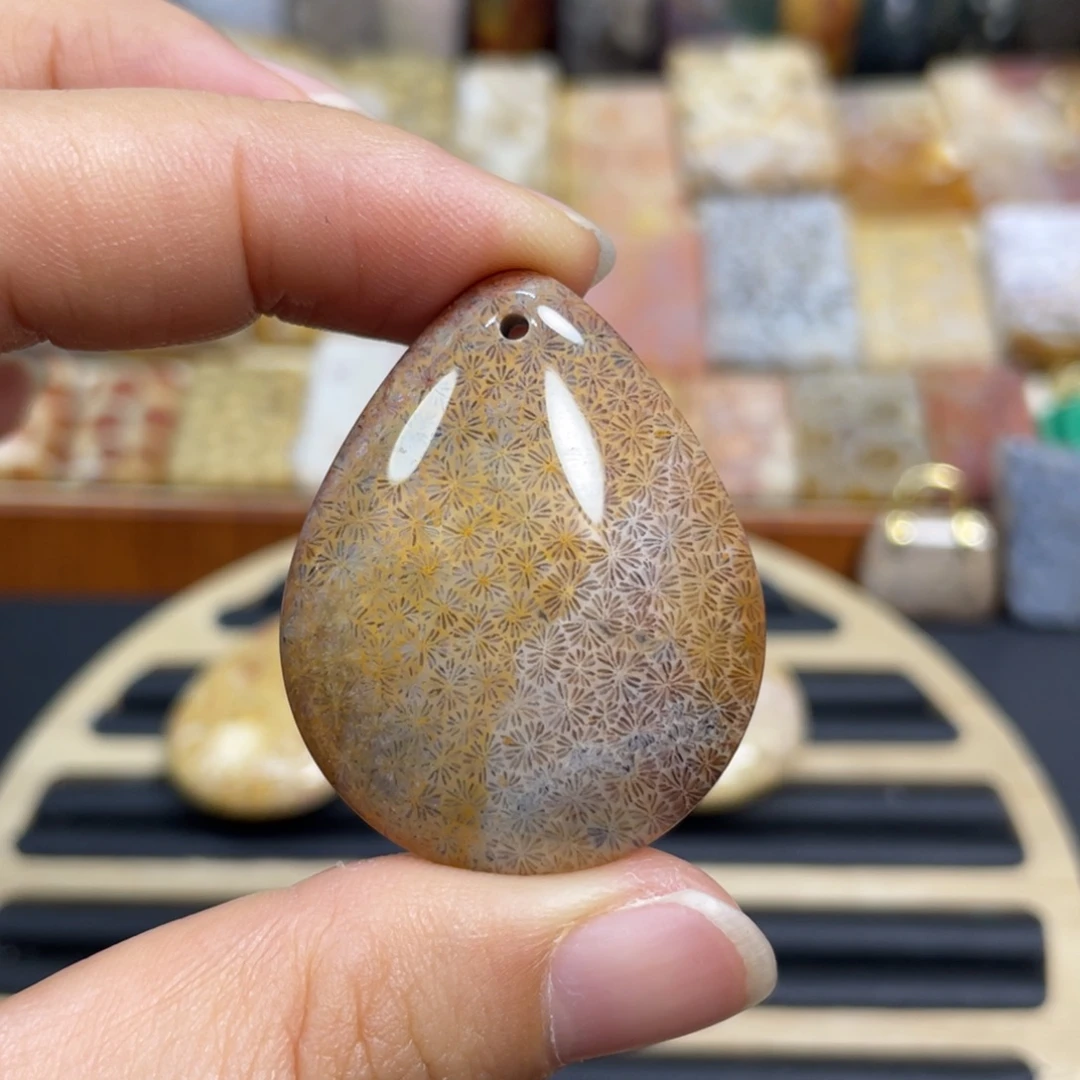 硅化玉未镶嵌颈饰k73