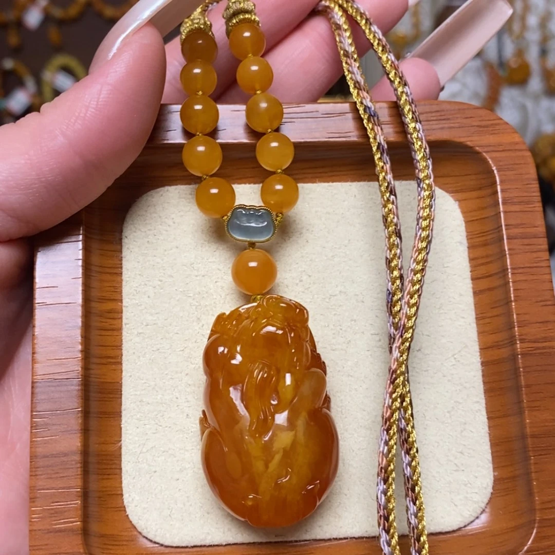 【闪购商品】蜜蜡颈饰未镶嵌项链