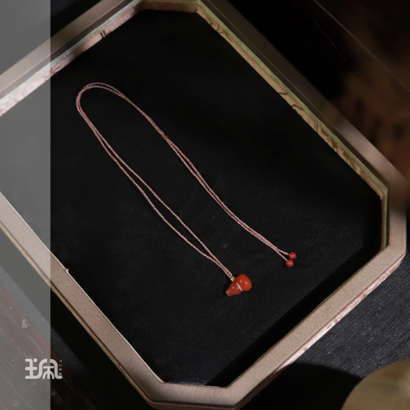 桃葫|南红玛瑙*项链*S925银镀金QXB24081202多样性发其一