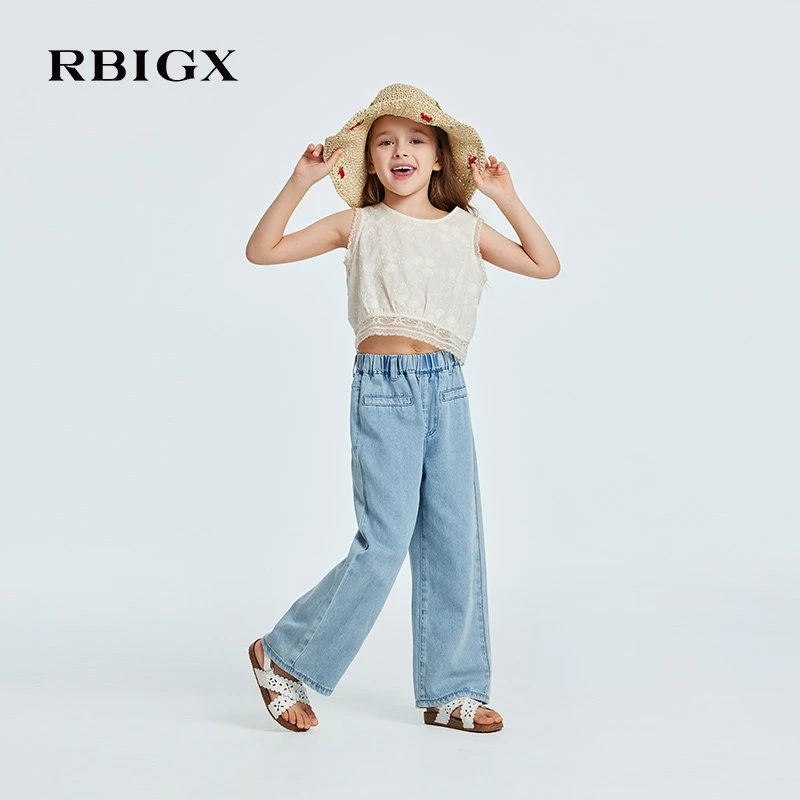 RBIGX瑞比克26夏季新款女童棉质无袖背心外穿宽松上衣XS5BR2326