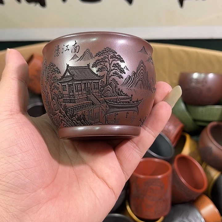茶杯紫砂全手工紫砂主人杯