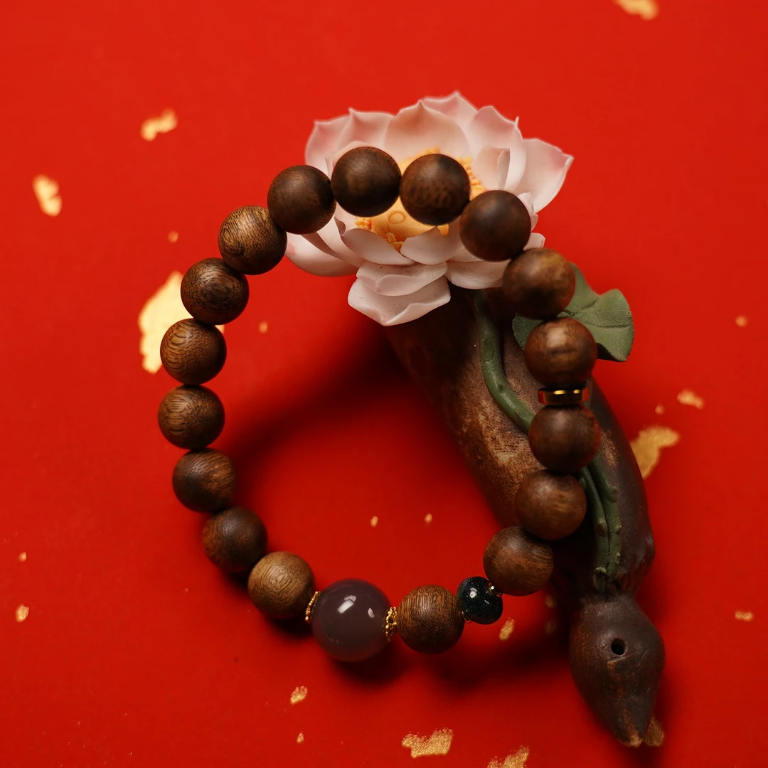 cx020沉香手串·北溟墨香·11mm单圈