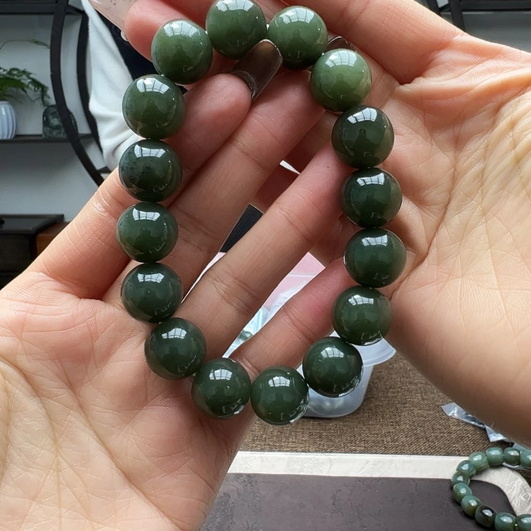 和田玉未镶嵌手链14青黄口