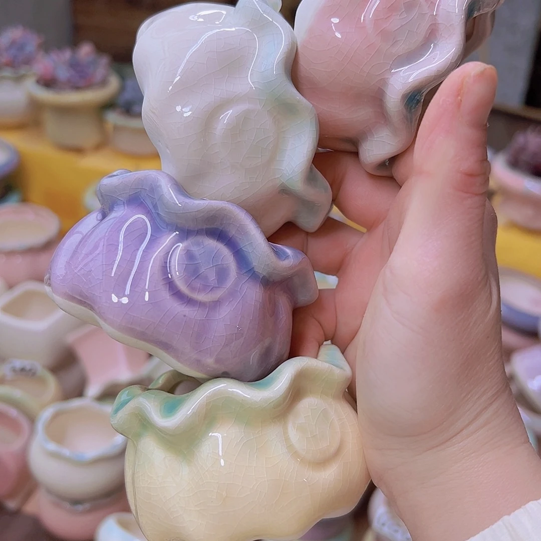 红陶陶瓷花盆当场满12包邮