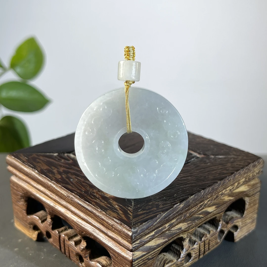 JCB03-71 天然翡翠缅甸A货 仿古扣