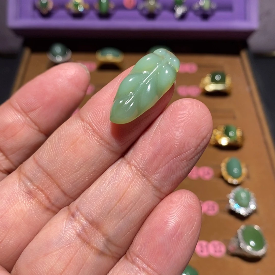 和田玉（碧玉）戒指未镶嵌