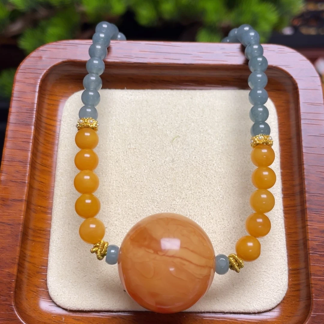 蜜蜡颈饰未镶嵌项链