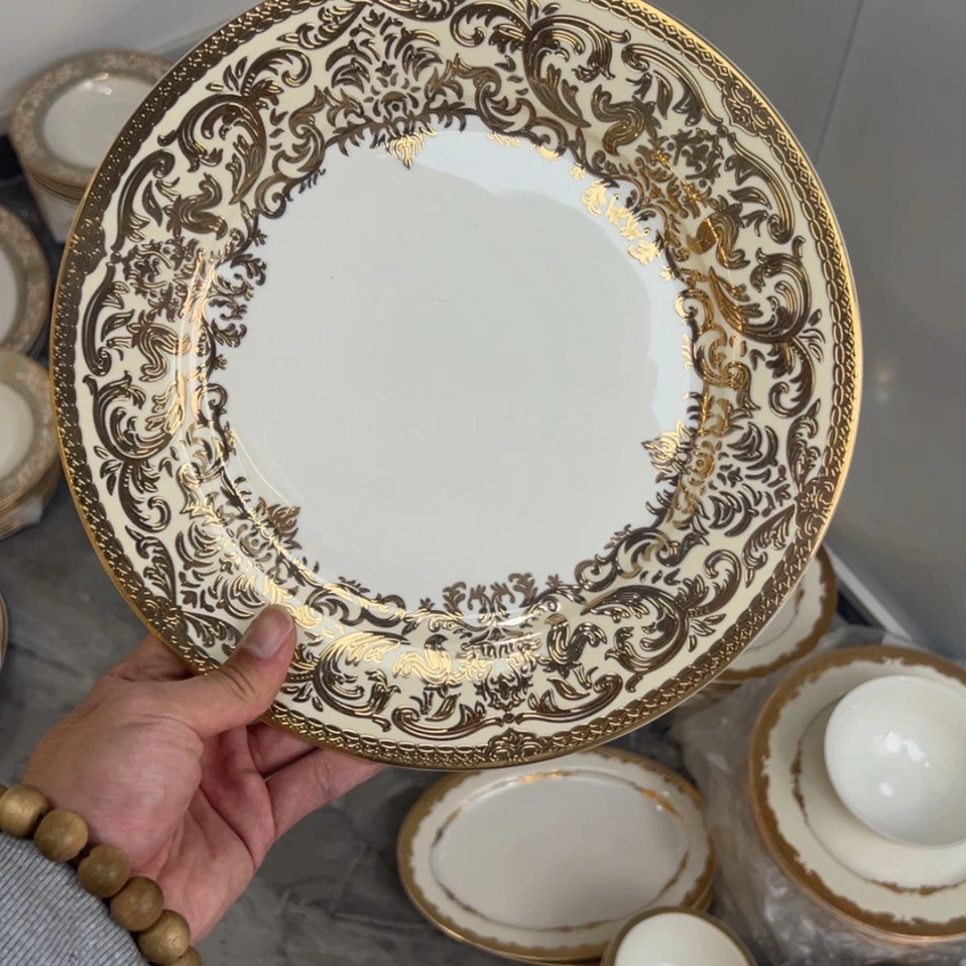 【闪购商品】瓷片黃*包10.5寸平盘四个一单福利价