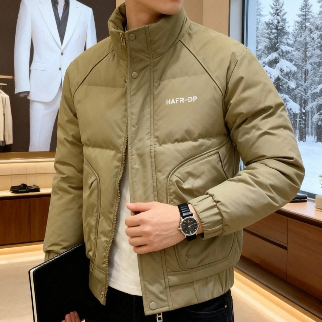 冬季男士棉服时尚休闲新款百搭棉衣男款立领保暖舒适秋冬修身帅气