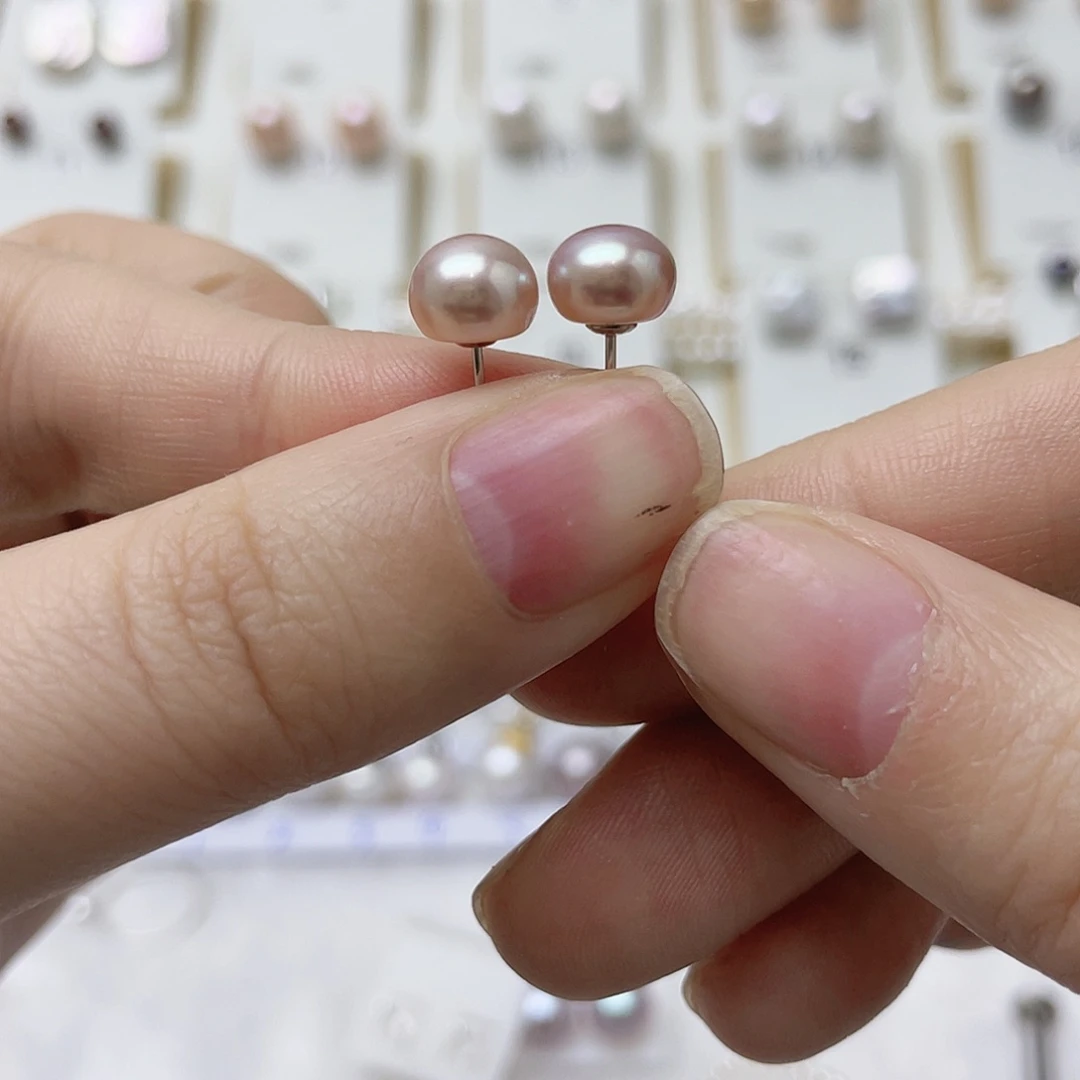 韵****耳饰淡水珍珠银S925镶嵌