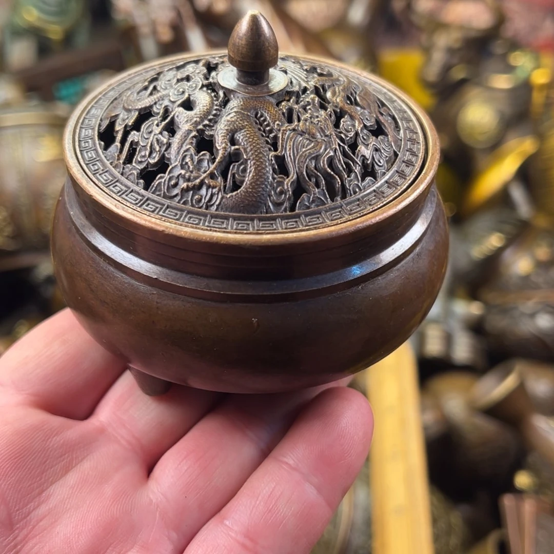 茶壶香炉铜器摆件