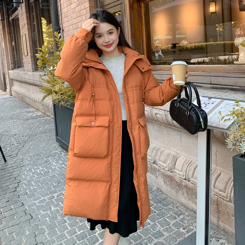 胖mm加肥加大码羽绒服显瘦H版型长款糖果大码羽绒服DJ-8821