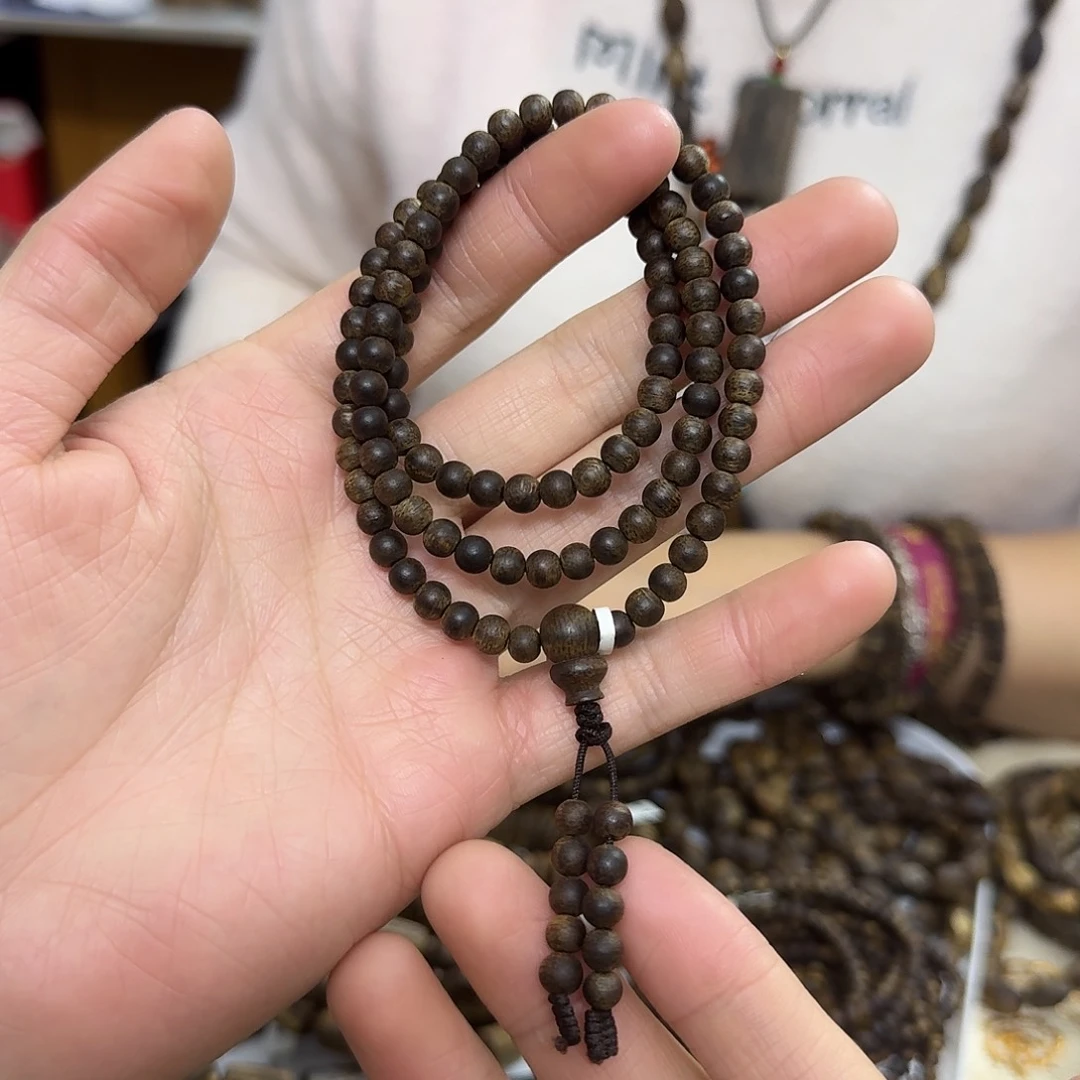 沉香木手串白棋沉水多圈 0.5-10 克多样性发一