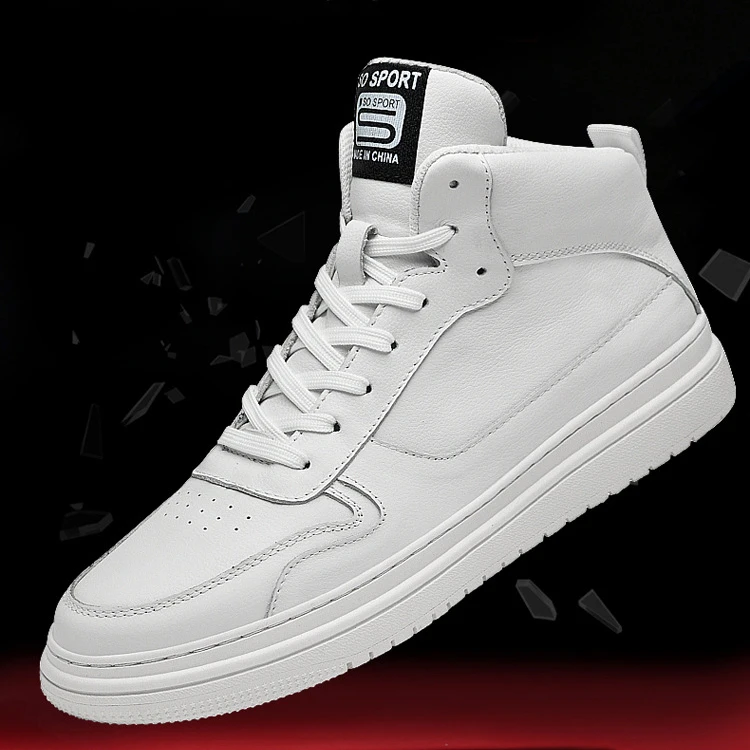 路易圣戈希鞋子男款工作鞋男士皮面板鞋小白鞋秋冬大码运动休闲鞋