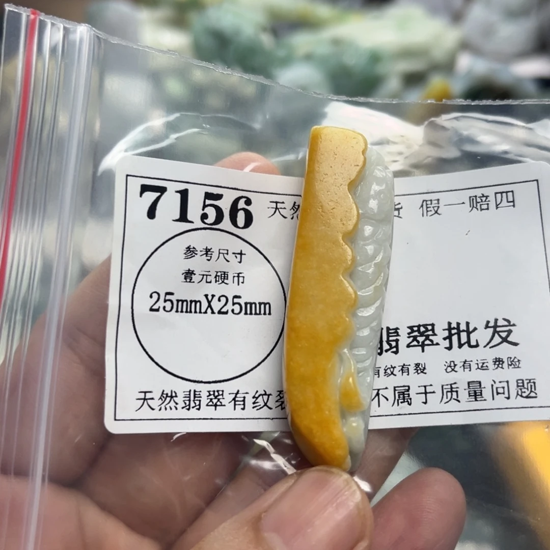 翡翠未镶嵌颈饰7156