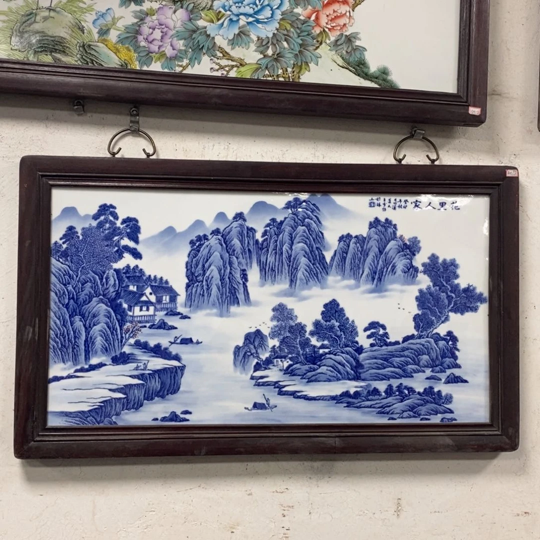 瓷片90*52 景德镇瓷板画柴窑烧制