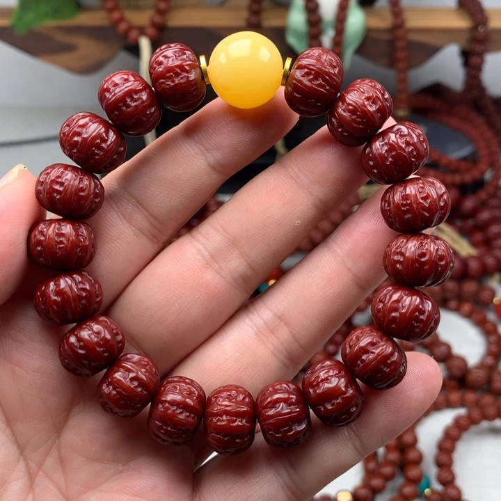 猴头核桃吊坠๑****｀龙纹京八棱14带蜡