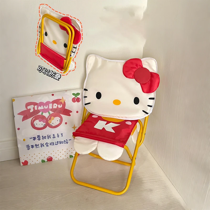 哈喽Kitty猫户外折叠椅儿童沙滩座椅多功能可折叠便携家用小板凳