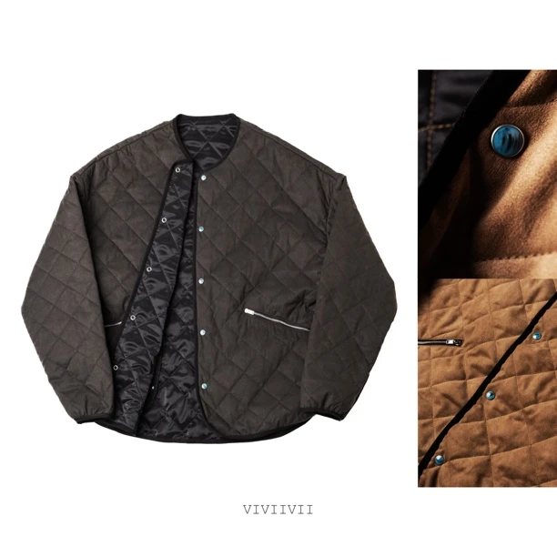 viviivii2025冬季打底外穿两用麂皮绒棉胆YKK合扣