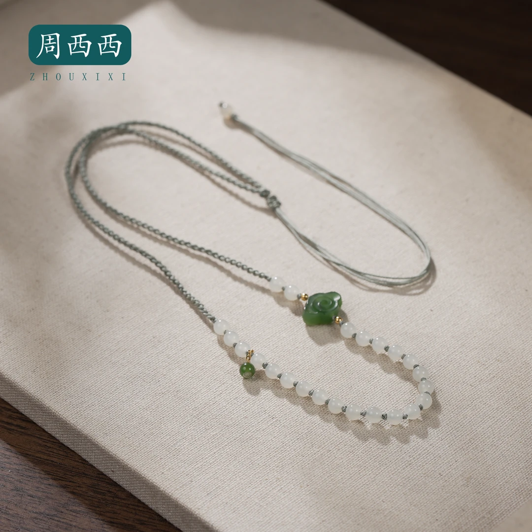 周西西精美珠宝18K白玉万能项链4mm时尚气质百搭多样性发货19024