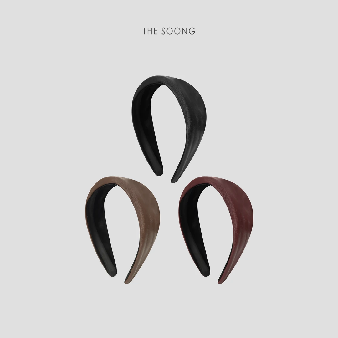 THESOONG|经典柔软奢感纯羊皮百搭宽边发箍HWZB7725短外套