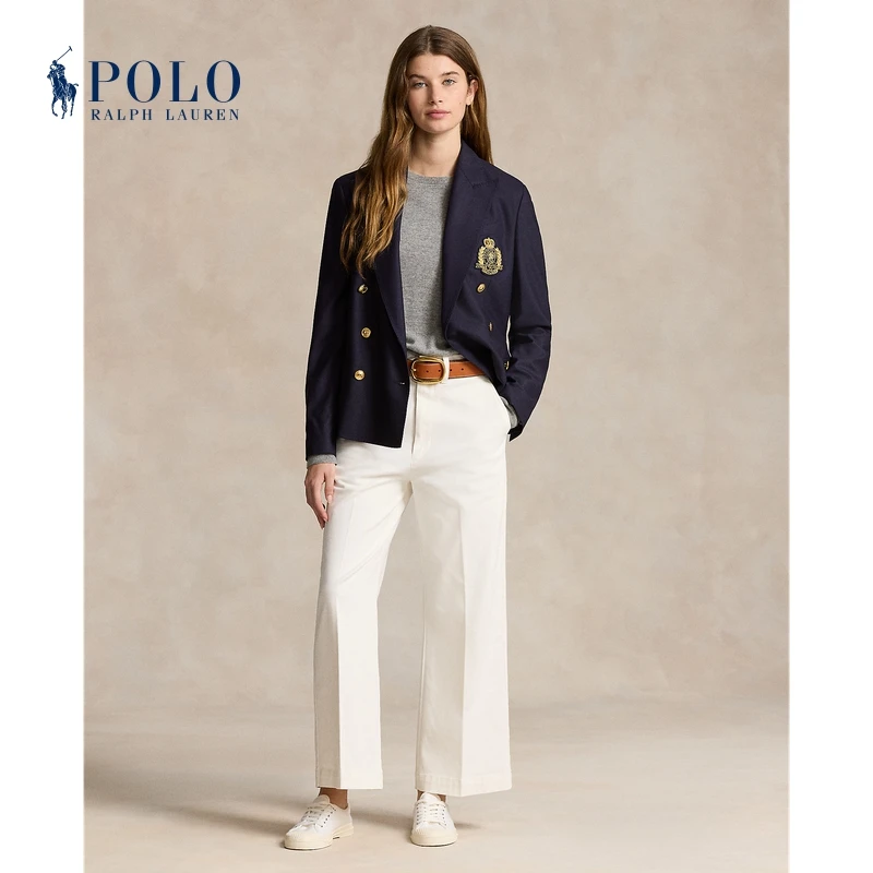 【温网同款】Ralph Lauren拉夫劳伦女裤 经典款阔腿卡其裤211873988