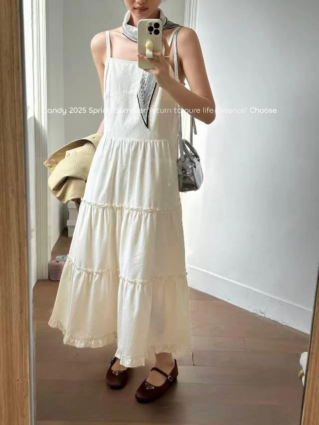 7086 糖果~韩系吊带蛋糕连衣裙