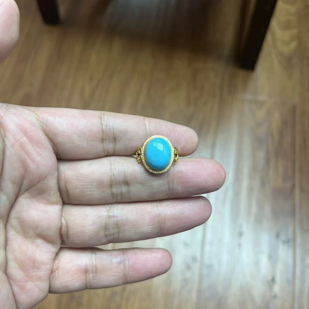 湖北原矿天然绿松石戒指