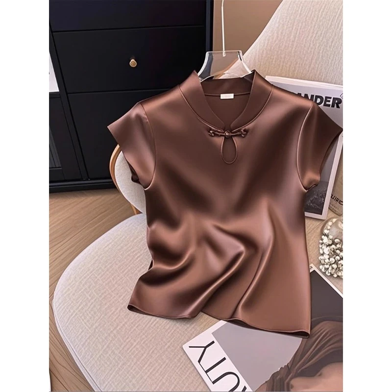 夏季新款新中式国风设计感轻奢时尚减龄高级感超好看修身显瘦上衣