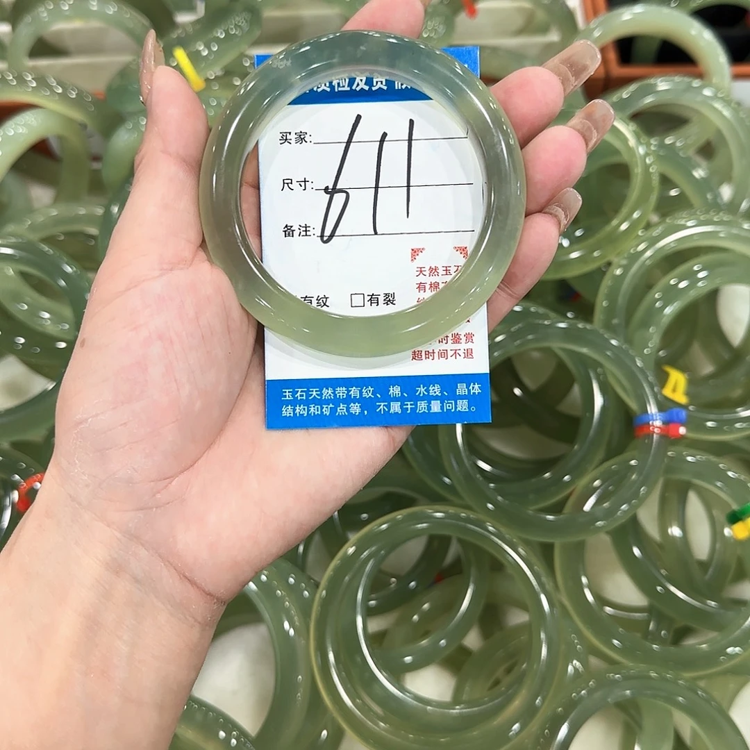 雾***.蛇纹石玉合金手镯